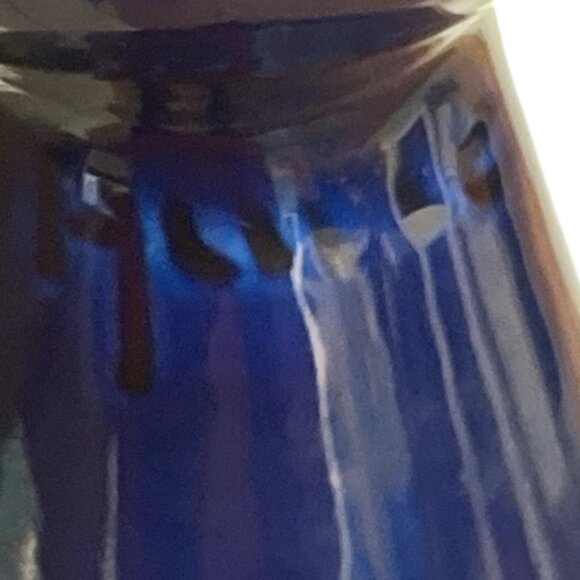 Pastis & Co. Cassis Provence France Blue Ceramic Vase Bottle 6x3 - Picture 3 of 4